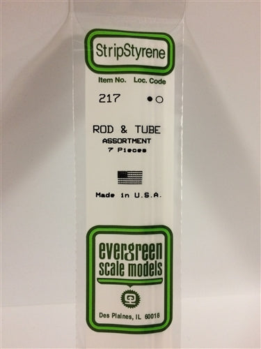 Evergreen Scale Models 217 Rod & Tube Assortment NIB