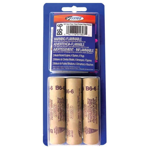 Estes Rockets 1607 B6-6 Engines For Model Rockets NIB