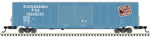 Atlas Master Line 20005688 HO ACF 60' Double-Door Auto Parts Boxcar Detroit & Toledo Shore Line #5555 Blue Red "Expressway For Industry" Slogan NIB RTR