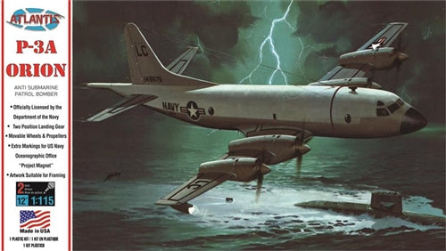 Atlantis H163 P-3A Orion Anti Sub Patrol Bomber 1/115 Plastic Model Kit NIB