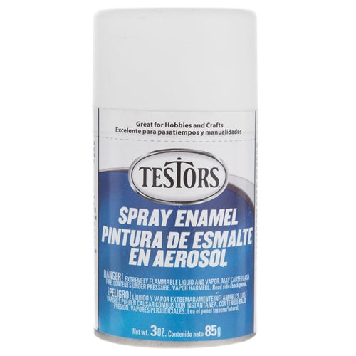 Testors 1258 Flat White Enamel Spray Paint 3oz (85g) NIB