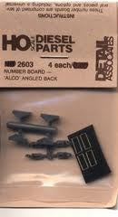 Detail Associates 2603 HO Diesel Details Number Board Alco Angled Black Pkg of 4 NIB