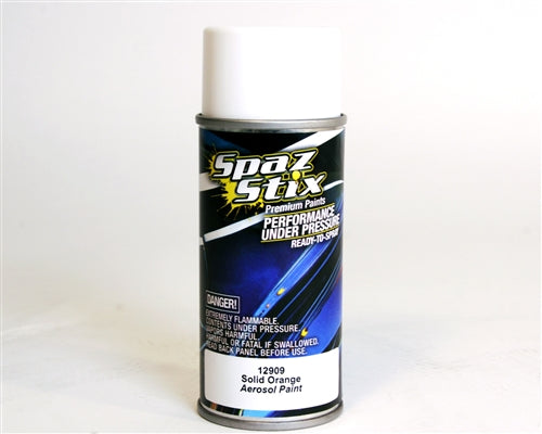 Spaz Stix 12909 Solid Orange Aerosol Paint, 3.5oz Can, 3.5oz Can