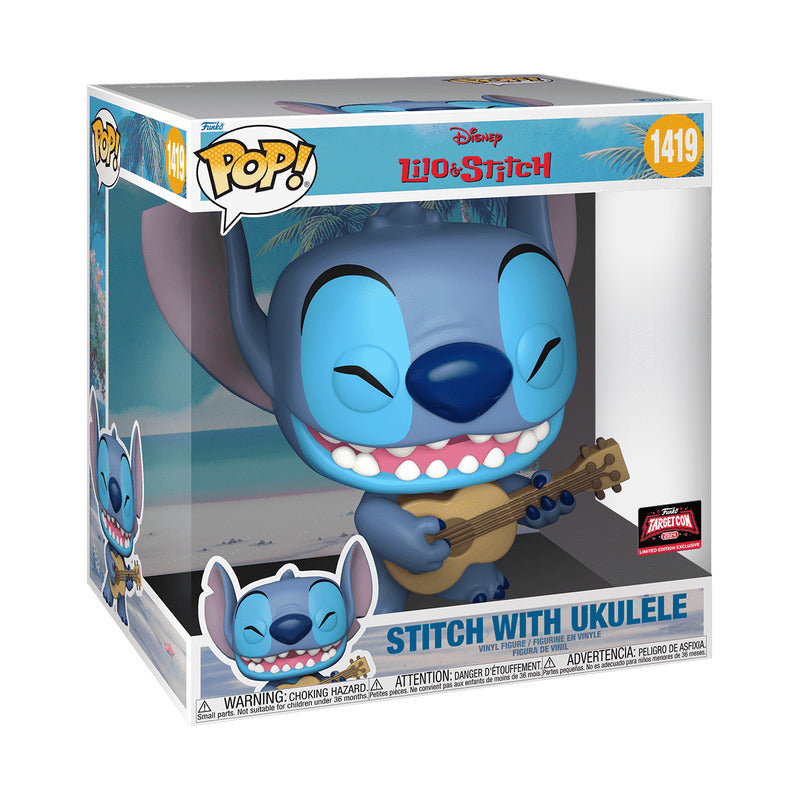 POP! Stitch with Ukulele Jumbo Target Con 2024 Limited Exclusive