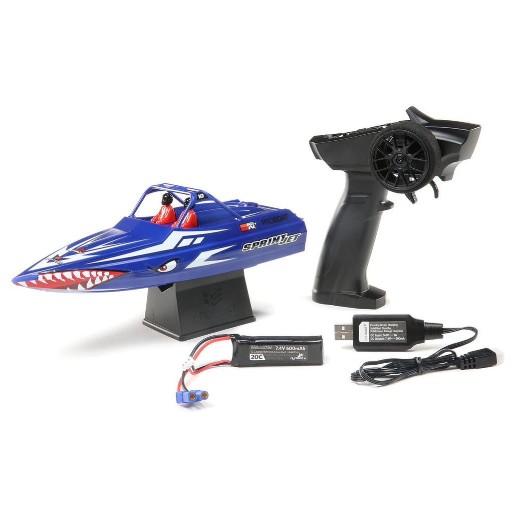 Pro Boat Sprintjet 9" Self-Righting Jet Boat Brushed RTR Blue