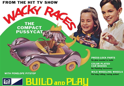MPC MPC934 Wacky Races Compact Pussycat 1/32 Scale Plastic Model Snap Kit NIB