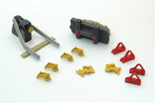 JL Innovative Design #335 HO Wheel-Railcar Stops & Derail Detail Set 12 Pieces Unpainted NIB