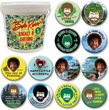 Bob Ross Assorted Buttons