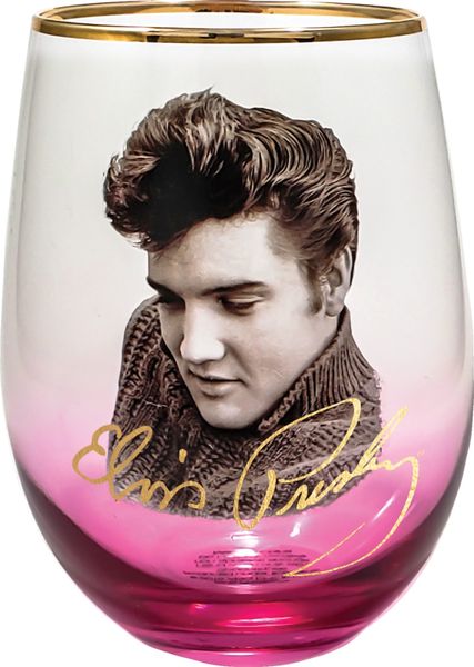 Elvis Pink Stemless Glass